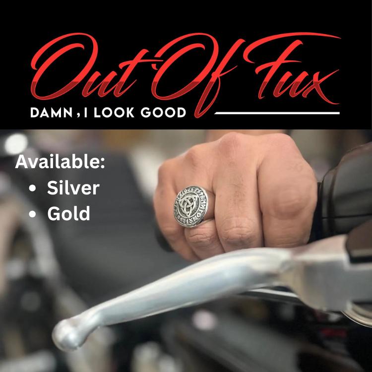 Viking Rune Stainless Steel Ring - Bold and Rebellious Design