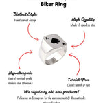 Titanium Biker Ring Men’s Ace of Spades Motorcycle Ring Durable Heavy Duty Harley Davidson Biker Aces Jewelry Fast Free Shipping