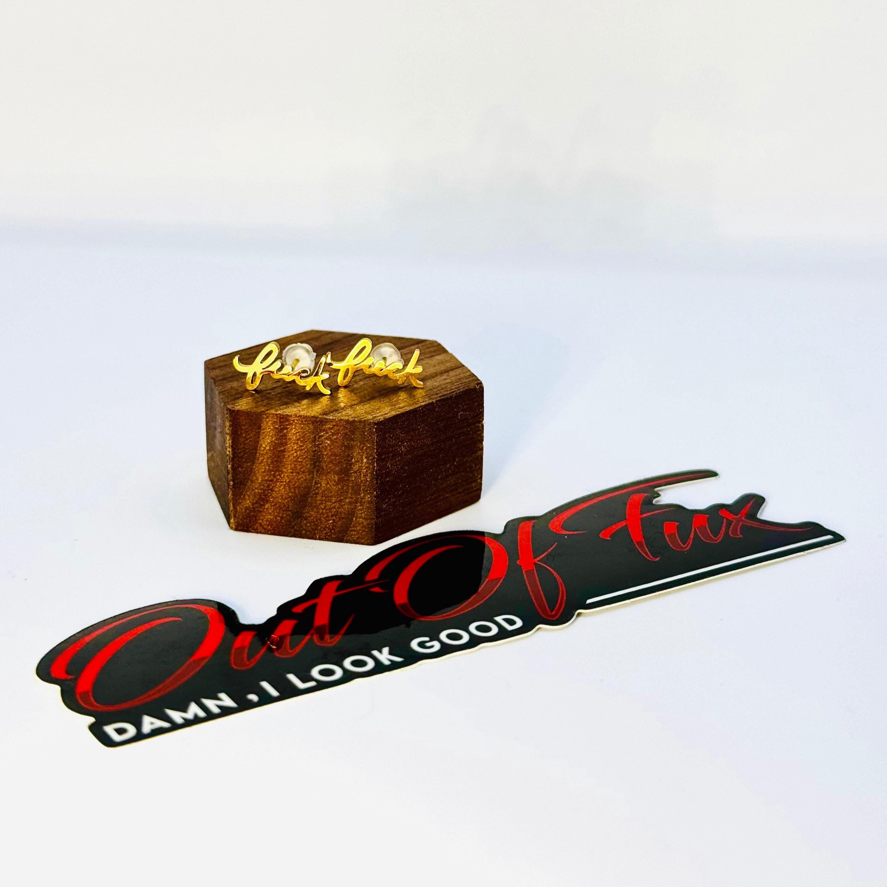 Fuck Stud Earrings for Women Unique Alternative Jewelry Fun Statement Accessories Cuss Word Stud Earrings Edgy Gift