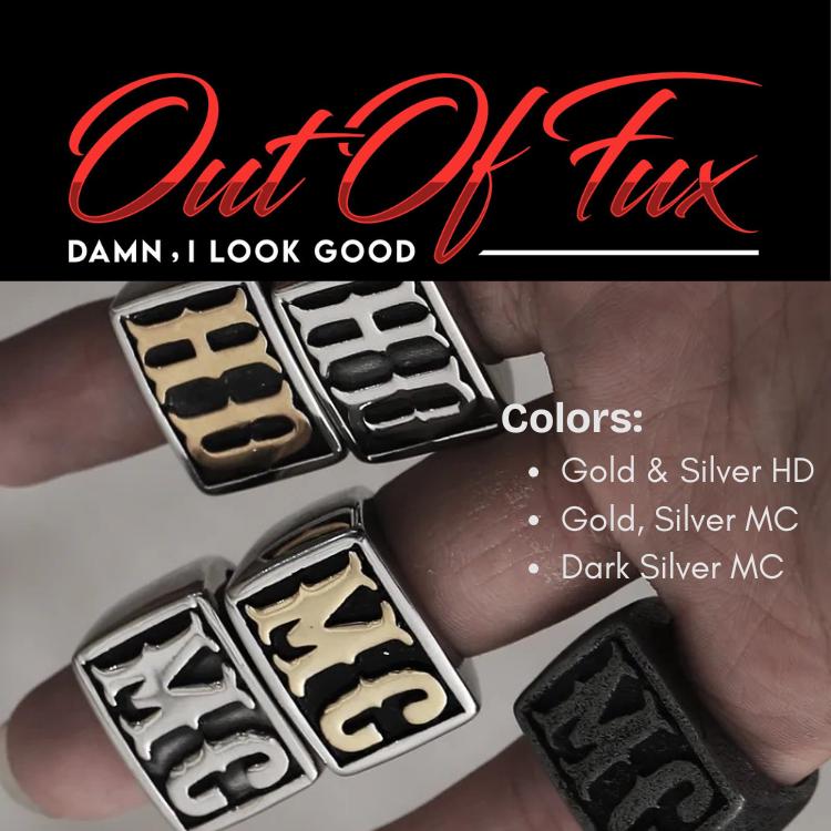 Mens Ring Biker Harley Davidson Band for Him Motorcycle Jewelry Gift HD Style MC Silver Gold for Men Free Shipping