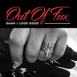 Men's Daring Silver Biker Ring with Hawk Moth Butterfly Design – Bold Statement for Risk-Takers