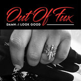 Men's Daring Silver Biker Ring with Hawk Moth Butterfly Design – Bold Statement for Risk-Takers