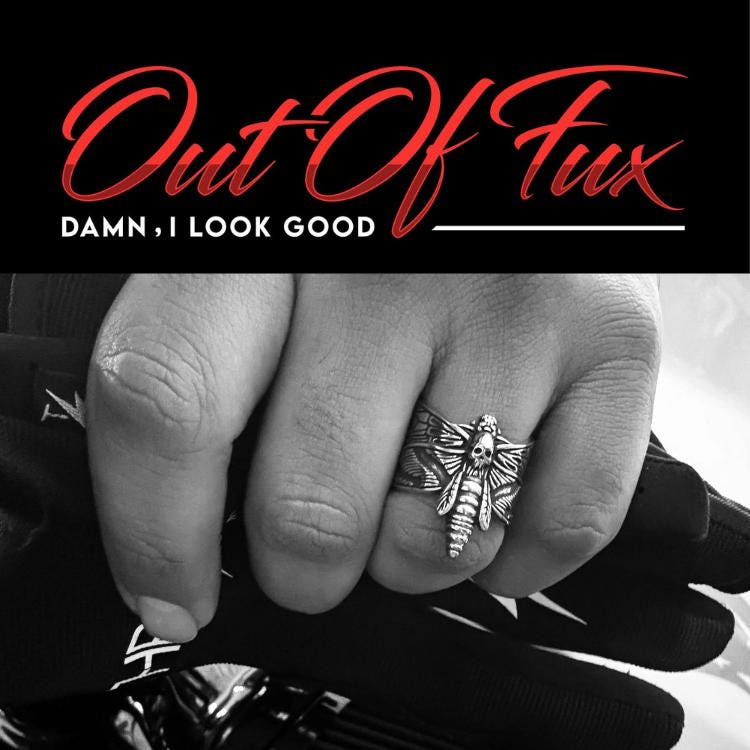 Men's Daring Silver Biker Ring with Hawk Moth Butterfly Design – Bold Statement for Risk-Takers