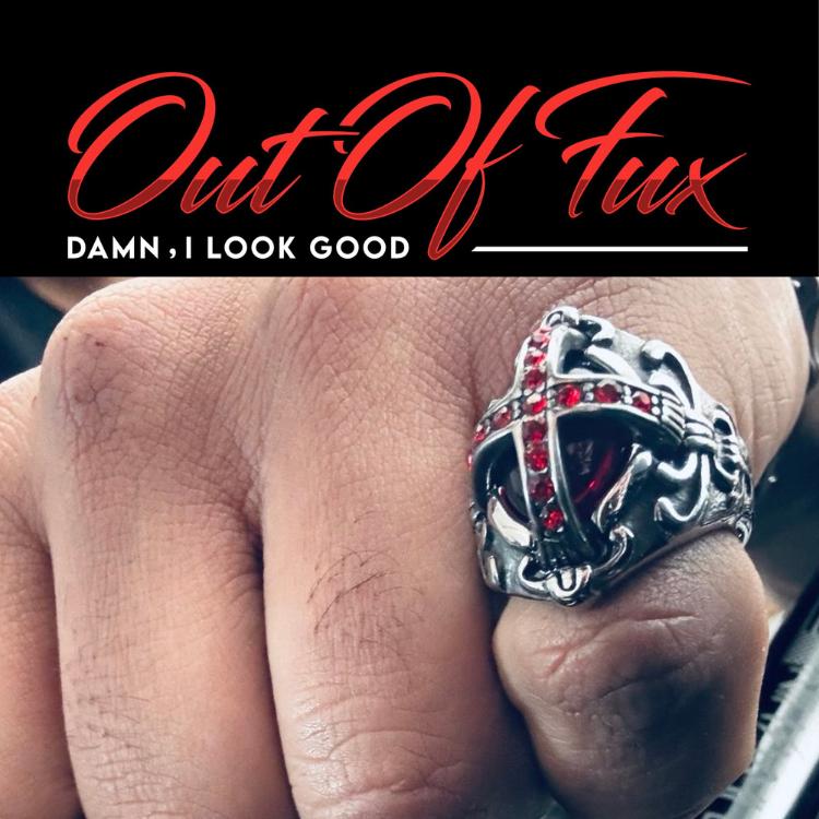 Gothic Red Stone Cross Stainless Steel Ring with Red Cubic Zirconia Stones - Biker Mens Motorcycle Ring