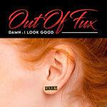 Fuck Gold Sparkle Earrings for Her - Swear Word Jewelry - Cuss Word Earrings - Unique Gifts for Her - Bachelorette Gifts and Cool Mom Studs