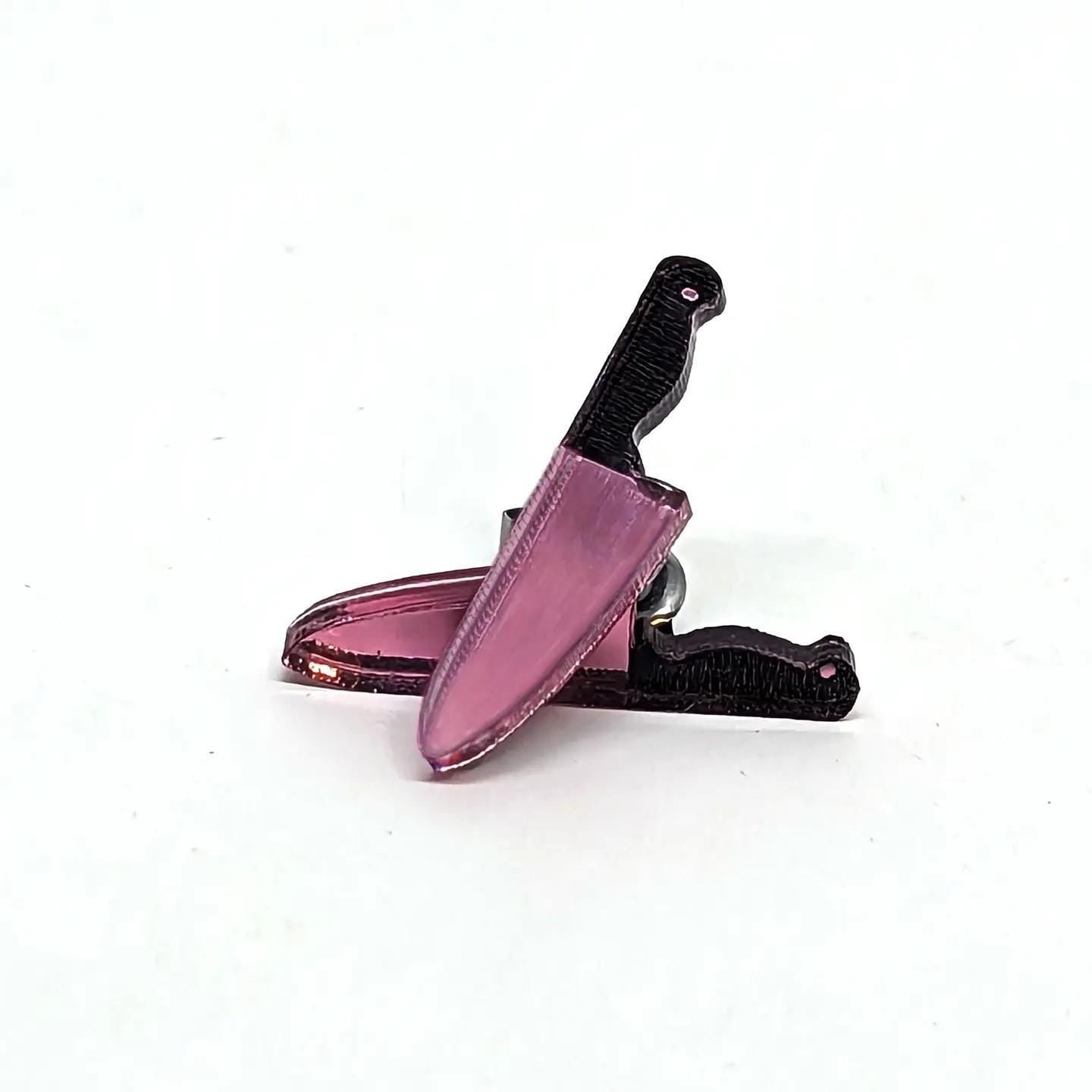 Weapon Knife Earrings for Goth Punk Jewelry Motorcycle Weapon Accessories Alternative Metal Jewelry Handmade Gift Horror Flick Statement