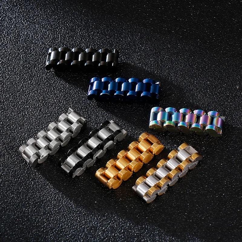 Stainless Steel Ring Design Modern Industrial Style Band Men Fashion Jewelry Chain Design Metal Band Statement Piece Masculine Ring Bold