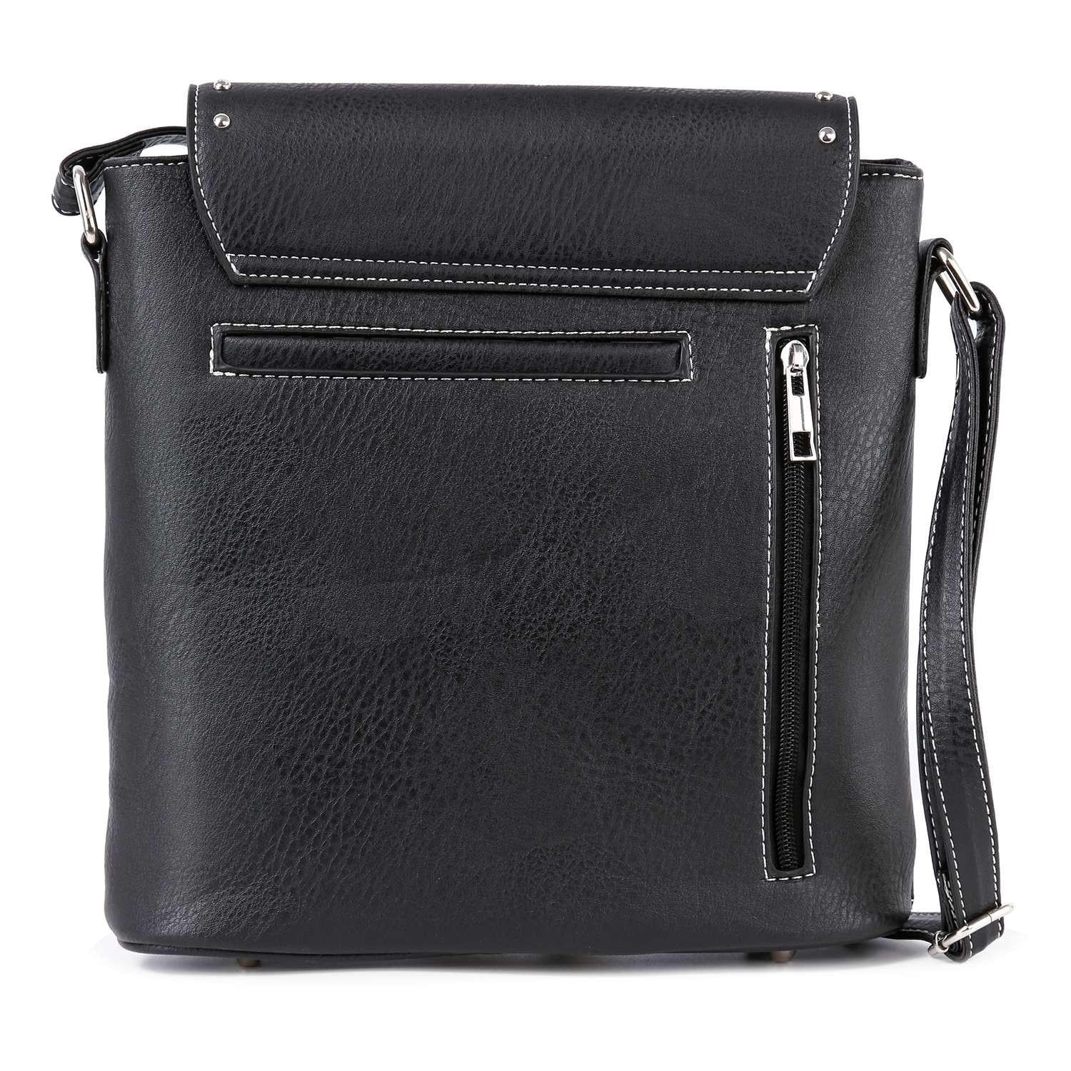 Western Crossbody Purse: Faux Leather Cowgirl Bag with Cross and Studs