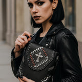 Western Crossbody Purse: Faux Leather Cowgirl Bag with Cross and Studs