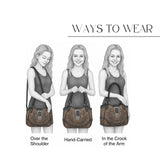 Brown & Black Western Handbag: Handmade Everyday Cowgirl Purse with Buckle and Dual Straps