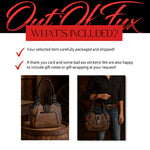 Brown & Black Western Handbag: Handmade Everyday Cowgirl Purse with Buckle and Dual Straps